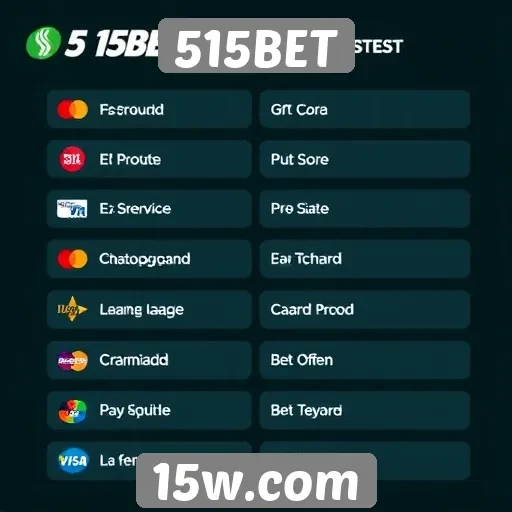 Métodos de pagamento disponíveis no 515BET